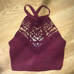 Forever 21 Maroon Crop Top